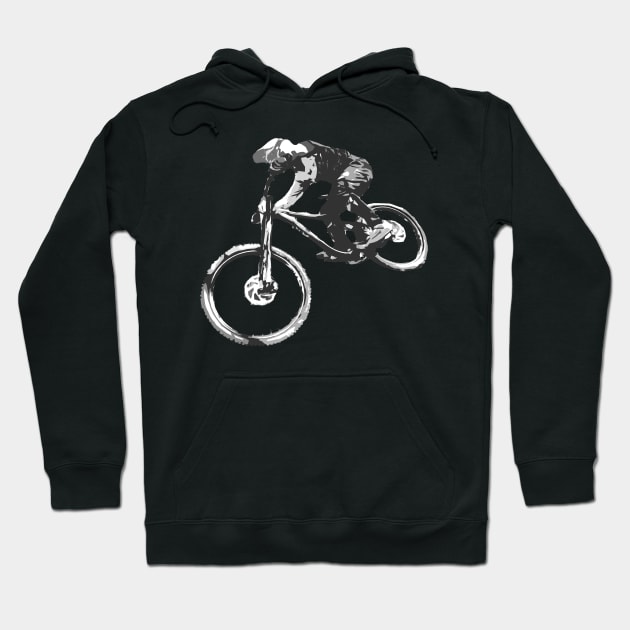 mtb downhill Hoodie by rickylabellevie